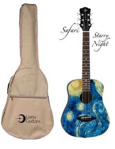 Акустическая гитара Luna SAFSTR Safari Starry Night 3/4 Acoustic Guitar