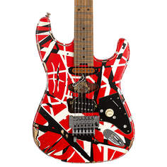 Электрогитара EVH Striped Series Frankie Relic Electric Guitar - Red with Black Stripes