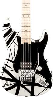 Электрогитара EVH Striped Series Electric Guitar, White with Black Stripes