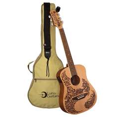 Акустическая гитара Luna Safari Henna Paradise Travel Guitar Pack w/ Strap, Tuner &amp; Gig Bag