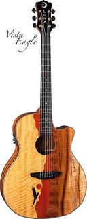 Акустическая гитара Luna Guitars Vista Eagle Acoustic Electric Guitar with Case, VEAGLE