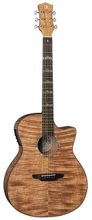 Акустическая гитара Luna Guitars High Tide Exotic Mahogany Grand Concert Cutaway A/E, HT EXM GCE