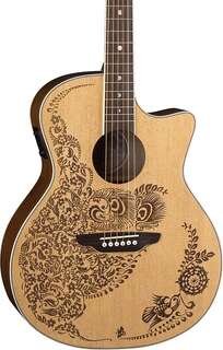 Акустическая гитара Luna Henna Oasis Select Spruce Acoustic-Electric Guitar, Natural