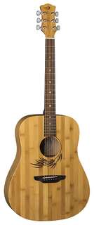 Акустическая гитара Luna Guitars Woodland Bamboo Parlor A/E Guitar - Satin Natural, WL BAMBOO PAR E
