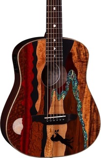 Акустическая гитара Luna Safari Vista Stallion Acoustic-Electric Travel Guitar w/ Padded Gig Bag