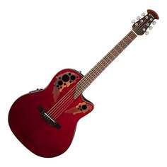Акустическая гитара Ovation Celebrity Elite Super Shallow Body Ce48 RR Ruby Red Electric Acoustic