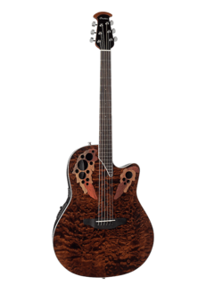 Акустическая гитара Ovation CE44P-TGE Exotic Celebrity Elite Plus Selected Figured Top Mid-Depth Lyrachord Body Nato Neck 6-String Acoustic-Electric Guitar