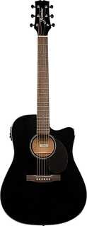 Акустическая гитара Jasmine J-Series Acoustic Electric Guitar w/ Case - Black - JD39CE-BLK