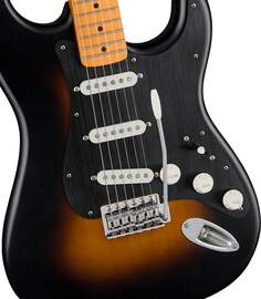 Электрогитара Squier - 40th Anniversary - Stratocaster Electric Guitar - Vintage Edition - Maple Fingerboard - Black Anodized Pickguard - Satin Wide 2-Color Sunburst
