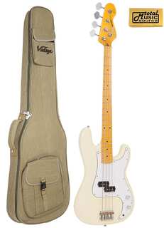 Басс гитара Vintage Reissued Series Bass V4MVW, Vintage White Finish W/ Gig Bag