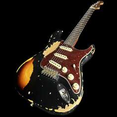 Электрогитара Fender Custom Shop Limited Edition Roasted &apos;61 Strat Super Heavy Relic Aged Black/3-color Sunburst w/case