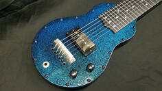 Электрогитара Fouke Industrial Guitars - Aluminum Lap Steel Magnum Blue Sparkle