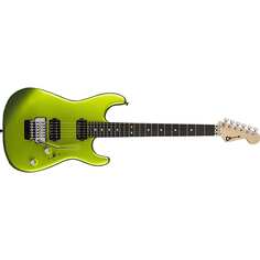 Электрогитара Charvel Pro-Mod San Dimas Style 1 HH FR E Guitar, Ebony, Lime Green Metallic