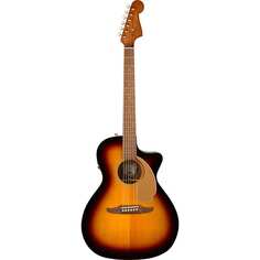Акустическая гитара Fender Newporter Player Acoustic Electric Guitar, Walnut Fingerboard, Sunburst