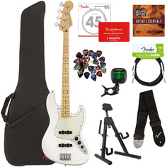 Басс гитара Fender Player Jazz Bass, Maple - Polar White w/ Gig Bag