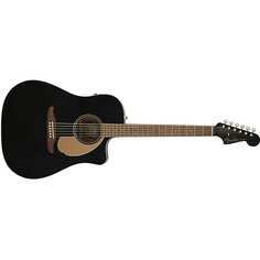 Акустическая гитара Fender California Series Redondo Player, Walnut neck, less case, Jetty Black