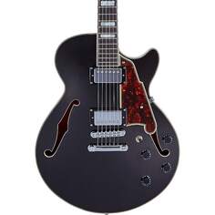 Электрогитара D&apos;Angelico Premier SS Semi-Hollow Electric Guitar with Stopbar Tailpiece Black Flake D`Angelico