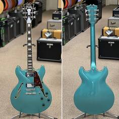 Электрогитара D&apos;Angelico Premier DC Semi-Hollow Electric Guitar - Ocean Turquoise w/ Gig Bag D`Angelico
