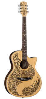 Акустическая гитара Luna Guitars Henna Paradise Select Spruce Acoustic-Electric Guitar Satin Natural Support Indie Music