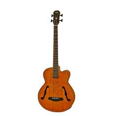 Басс гитара Aria FEB-F2M-STBR Flame Nato Top Nato Neck 4-String Acoustic Bass Guitar w/Gig Bag - Stained Brown