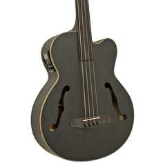 Басс гитара Aria FEBF2M-FL-STBK MEDIUM Scale Fretless Acoustic Electric Bass Stained Black w/ Gig Bag