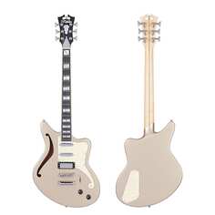 Электрогитара D&apos;Angelico Deluxe Bedford SH Electric Guitar-Desert Gold Finish NEW w/Hard Case D`Angelico