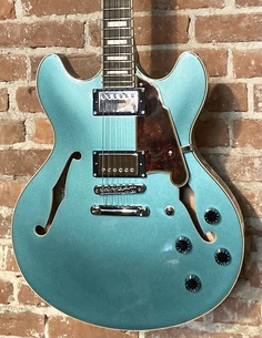 Электрогитара D&apos;Angelico Premier DC Semi-Hollow Double Cut, Stop-Bar Tailpiece, Ocean Turquoise, Buy Indie! D`Angelico