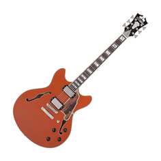 Электрогитара D&apos;Angelico DADDCRUSSNS Deluxe DC Limited Edition Semi-hollowbody Electric Guitar, Rust D`Angelico