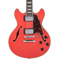 Электрогитара D&apos;Angelico Premier Mini DC Electric Guitar - Fiesta Red with Stopbar Tailpiece D`Angelico