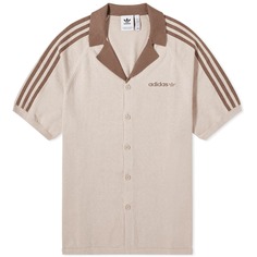 Рубашка Adidas Knitted, розовато-бежевый/коричневый