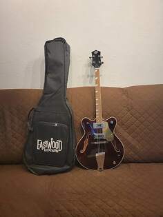 Электрогитара Eastwood Classic Series Laminate Semi-Hollow Maple Body &amp; Neck 4-String Electric Tenor Guitar w/Gig Bag