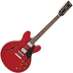 Электрогитара Vintage VSA500 ReIssued 12-String Semi Hollow Body Guitar - Cherry Red