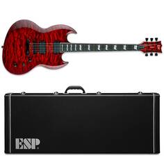 Электрогитара ESP LTD Viper-1000 QM Tiger Eye Sunburst Electric Guitar + Hard ESP Case Viper 1000
