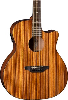 Акустическая гитара Luna Gypsy Exotic Zebrawood Acoustic-Electric Guitar, Gloss Natural