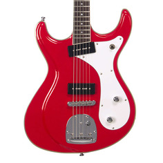 Электрогитара Eastwood Guitars Sidejack Baritone DLX - Red - Deluxe Mosrite-inspired Offset Electric Guitar - NEW!