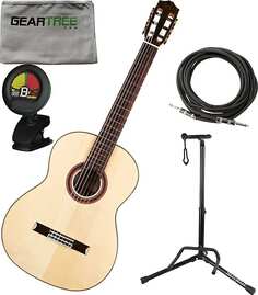 Акустическая гитара Cordoba C7 SP Acoustic Guitar Iberia solid top w/ Gig Bag, Cable, Stand, Polish Cloth and Tuner