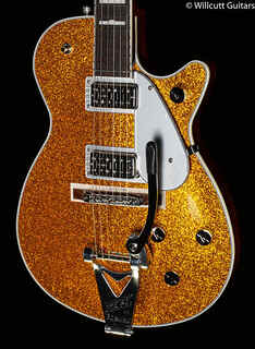 Электрогитара Gretsch G6129T-89 Vintage Select ‘89 Sparkle Jet with Bigsby, Rosewood Fingerboard, Gold Sparkle - JT21051972-8.28 lbs