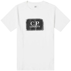Футболка C.p. Company 30/1 Jersey Label Style Logo, белый
