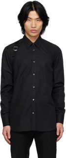 Черная рубашка с упряжью Alexander McQueen