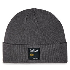 Шапка Alpha Industries LabelBeanie, серый