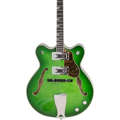 Электрогитара Eastwood Guitars Classic Tenor - Greenburst - Hollowbody Electric Tenor Guitar - NEW!