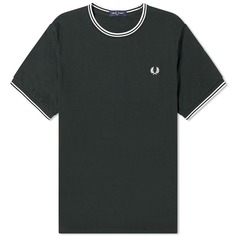 Футболка Fred Perry Twin Tipped, черно-зеленый/белый