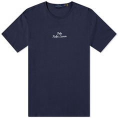 Футболка Polo Ralph Lauren Chain Stitch Logo, темно-синий