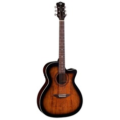 Акустическая гитара Luna Art Vintage GA CAW A/E Acoustic Guitar, Distressed Vintage Brownburst