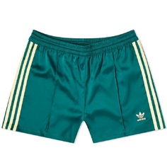 Шорты Adidas 3 Stripe Satin, зеленый