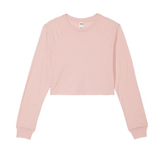 Лонгслив Victoria&apos;s Secret Pink Premium Cotton Cropped Palm, розовый