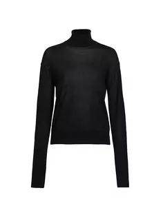 Кашемировый свитер с высоким воротником Helmut Lang, черный