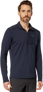 Rho LT Воротник на молнии Arc&apos;teryx, цвет Black/Sapphire Arcteryx