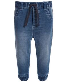 Аутентичные потертые джинсы для маленьких мальчиков First Impressions, синий