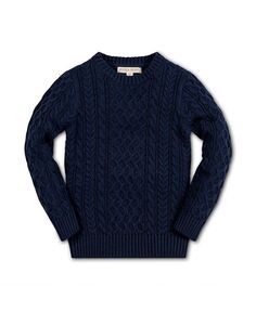 Свитер-пуловер Fisherman с длинными рукавами для мальчиков, для малышей Hope &amp; Henry, синий
